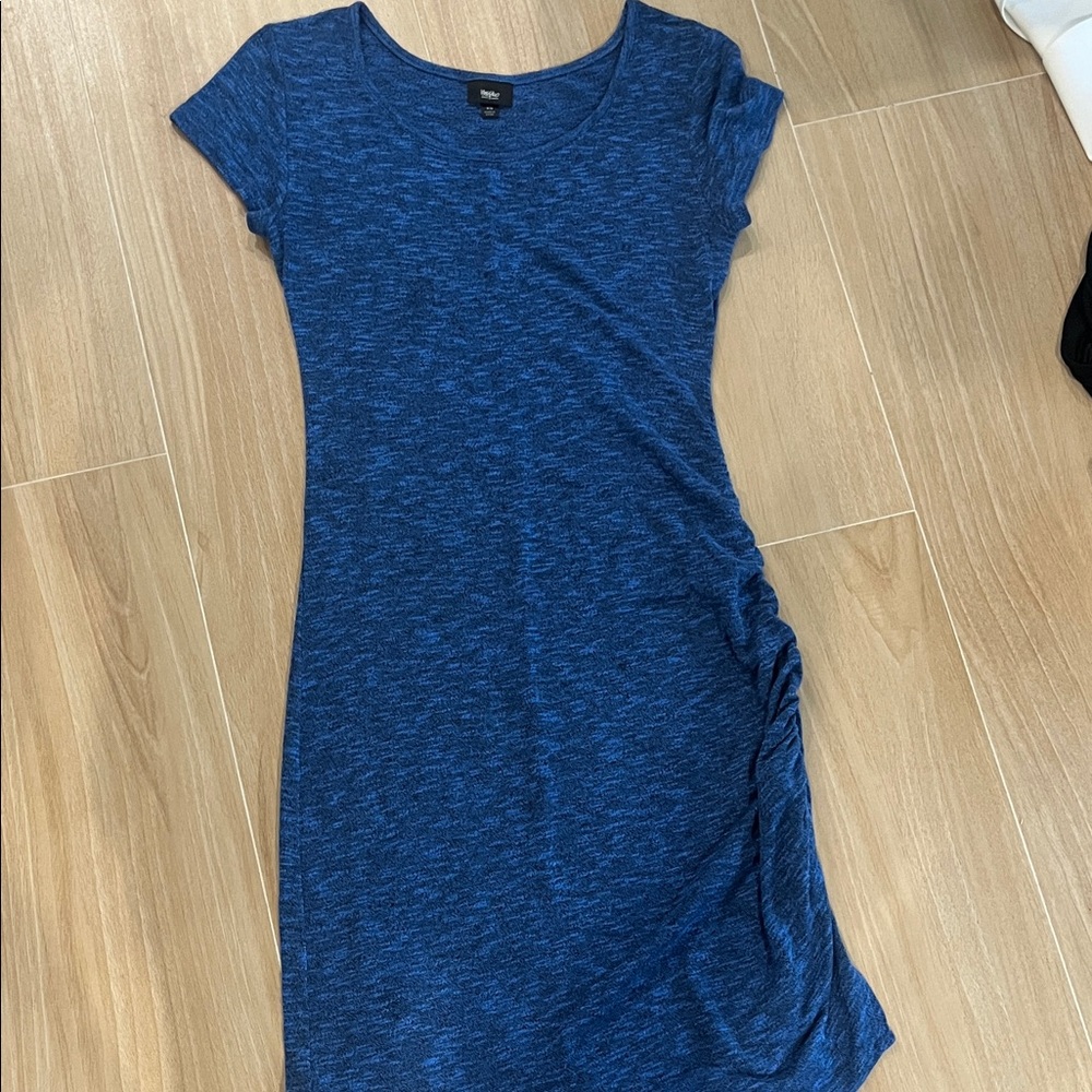 Massimo Navy Ruched Dress